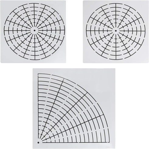 5pcs Mandala Dot Painting Tool Stencils Template Set, 8/12/16 Segment Creative Mandala Stencils Reusable Painting Stencils for DIY Wood, Fabric, G...