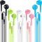 Earbuds Headphones with Microphone Pack of 5, Noise Isolating Wired Earbuds, Earphones with Powerful Heavy Bass Stereo, Compatible with Android, P...