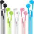 Earbuds Headphones with Microphone Pack of 5, Noise Isolating Wired Earbuds, Earphones with Powerful Heavy Bass Stereo, Compatible with Android, P...