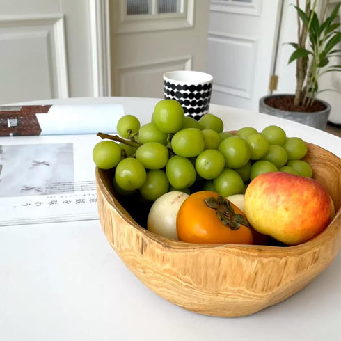 ZENFUN Wood Root Dish Bowl, Natural Wooden Bowl Snack Bowl, Handmade Serving Bowl for Candy, Bread, Snacks, Serving Appetizer Display, 7.8''-9.5''...