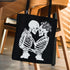 OLYCRAFT 2Pcs 8.6x11 Inch Skeleton Couple Self-Adhesive Silk Screen Printing Stencil Skull Lover Silk Screen Stencil Skull Rose Reusable Mesh Sten...