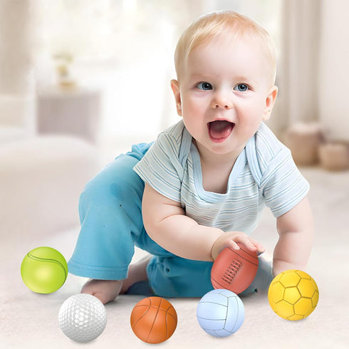 Montessori Toys for Babies 3 Months+, Baby Balls 3 to 12 Month for Babies & Toddlers 3M+, Textured Multi Ball Set...