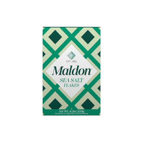 Maldon Salt, Sea Salt Flakes, 8.5 oz (240 g), Kosher, Natural, Handcrafted, Gourmet, Pyramid Crystals (Packaging May vary)...