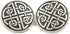 Bezelry 10 Pieces Celtic Shield Knot Metal Shank Buttons. 25mm (1 inch) (Antique Silver)...