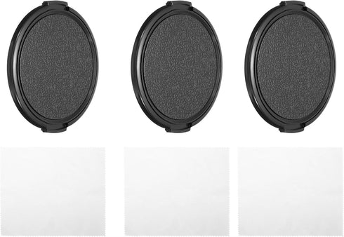 PATIKIL 72mm Lens Cap, 3 Pack Sides Pinch Snap Camera Lens Cover for Front Lens with Cloth, Suitable for 72mm Thread Universal DSLR Lenses for Nik...