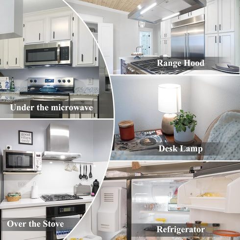 DiCUNO E17 LED Bulb Dimmable, Microwave Oven Bulbs, Daylight White 5000K, 3W (40W Incandescent Replacement) 400LM 120V E17 Intermediate Base Light...