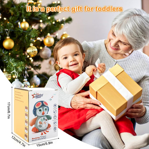 HAPTIME Penguin Toys for 1 Year Old Boy Girl, Musical Toys for Toddlers 1-3, One Year Old Boy Toys, Interactive Dancing Toys for 1+ Year Old, Sing...