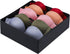 Boudar Black Foldable Dresser Drawer Organizers Underwear Organizer Dividers?5 Cell Foldable Storage Boxes Drawer under Cabinet Organizer for Bra,...