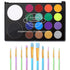 UCANBE Face Paint Kit + 10pcs Paint Brush Water Activated Body Paint SFX Makeup Palette for Cosplay Halloween Black White Face Painting Kits for A...