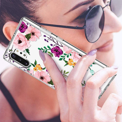 GiiKa Galaxy Note 10 Plus Case, Clear Girls Women Heavy Duty Shockproof Protective Hard PC Back Case with Slim TPU Bumper Cover Phone Case for Sam...