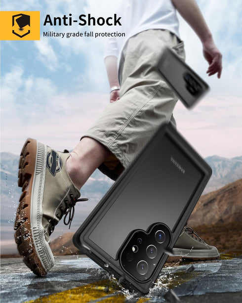 Lanhiem for Samsung Galaxy S24 Ultra Case, IP68 Waterproof Dustproof, Built-in Screen Protector, Rugged Full Body Shockproof Protective Cover for ...