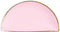 Sugar & Cloth 9 Inch Semi Circle Paper Plate, Pink with Gold Edge, 16 Count...