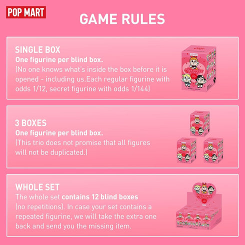 POP MART CRYBABY x Powerpuff Girls Series Figures, CRYBABY Blind Box Figures, Random Design Action Figures Collectible Toys Home Decorations, Holi...