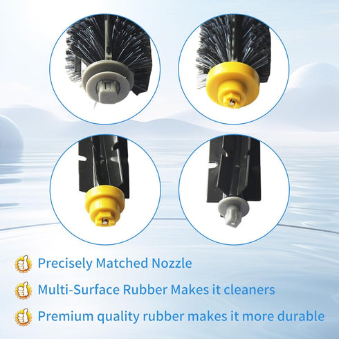 Replacement Parts Kit Bristle Flexible Beater Brush & Aero Vac Filter & Side Brush Compatible with iRobot Roomba 600 Series 595 610 614 618 620 63...