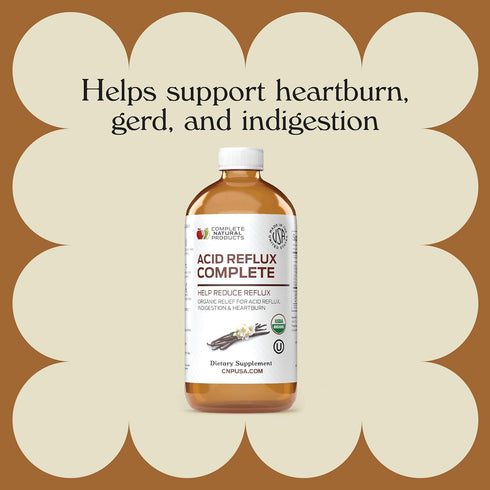 Acid Reflux Complete 8oz - Natural Organic Liquid Heartburn, GERD, & Amish Reflux Relief Remedy & Medicine...