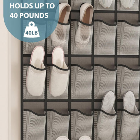 Fixwal Over The Door Shoe Organizers 40 Mesh Pockets Hanging Shoe Organizer Shoe Rack For Closet Entryway Bedroom Bathroom Pantry Shoe Holder, Men...