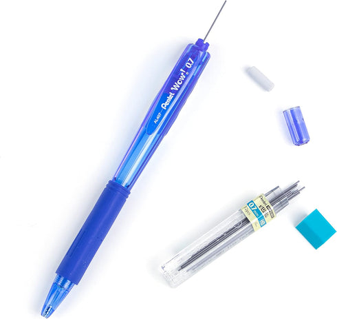 Pentel 0.7mm Wow Mechanical Pencil with Blue Barrel, Box of 12 (AL407C)...