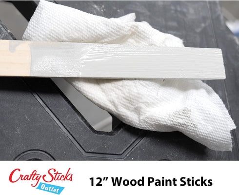 10 Pack Wood Paint Stir Sticks, 12 Inch Paint Stirrers, Garden Markers, Mixing Sticks for Epoxy Resin...
