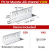 Muzata 20PACK V-shape LED Channel Extension Connectors for V1SW Aluminum LED Channel, The Channels Can Be Connected Seamless for Longer Lighting P...