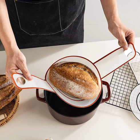 Dutch Oven Mat with Extra Long Handles, 2 Colors (Set of 2) is the best silicone baking mat for Dutch ovens. Non-stick and easy to clean, reusable...
