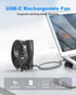 TriPole Handheld Fan Portable Mini Fan, 3 Speeds Foldable Small Personal Fan, Rechargeable USB Desk Fan, Powerful Hand Held Fan Battery Operated f...