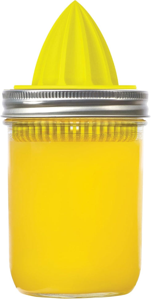 Jarware Juicer Lid for Wide Mouth Mason Jars, Yellow...
