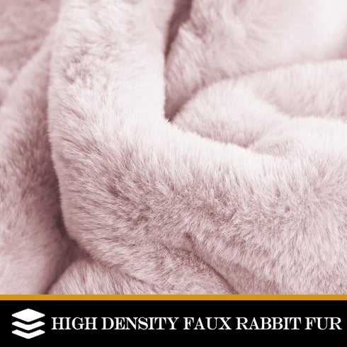 Latepis Light Pink Small Faux Rabbit Rugs 2x3 Washable Furry Rug Soft Fluffy Non-Slip Throw Rug for Living Room, Bedroom, Nursery, Chair Seat Cove...