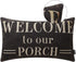 TRENDIN Decorative Throw Pillow Cover 20x12 inch Rustic Look Black Welcome to Our Porch Cushion Case Rectangular Shape PL347TR...