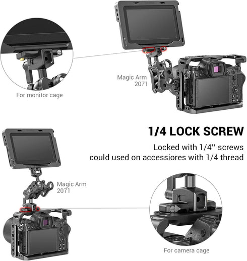 SMALLRIG Universal Low-Profile Quick Release NATO Rail Safety Rail 50mm/2inches Long with 1/4'' Screws for NATO Handle Camera Cage EVF Mount – BUN...