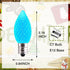 C7 LED Christmas Light Bulbs - 25 Pack C7 LED Bulbs Blue - 0.5W for Outdoor String Lights, Holiday Decoration...