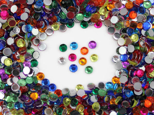 240PCS SS48 11mm Assorted Flat Back Acrylic Rhinestones Plastic Gems for Jewelry Making, Face Painting Cosplay Costume Embelishments...