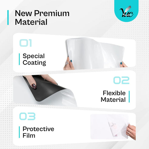 12x8 inch - Small White Board - Magnetic whiteboard - Magnetic Dry Erase Board - Fridge whiteboard - Refrigerator whiteboard - White Board for Fri...