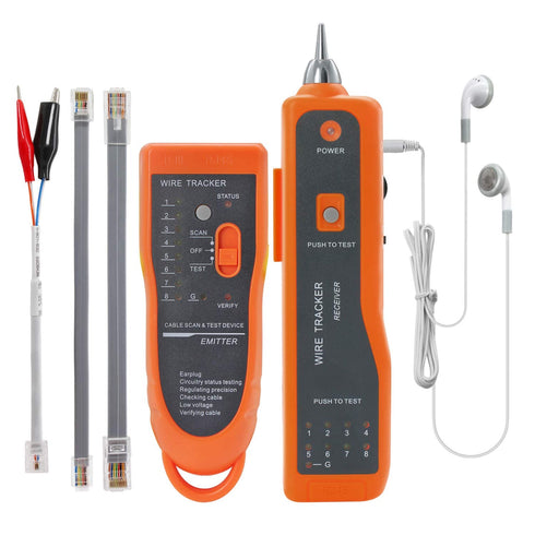 Ethernet Cable Tracker LAN Network Cables Tester Multifunction Line Finder Measure for CAT5 CAT6 RJ45 RJ11 with Network Maintenance Collage Teleph...