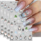 JMEOWIO 4 Sheets Christmas Glitter Nail Art Stickers Decals Self-Adhesive Pegatinas Uñas Snowflake Xmas Winter Holiday Santa Cute Nail Supplies Na...