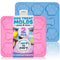 2 Pcs Dog Treat Molds for Baking and Freezing – Bone & Paw Shaped Silicone Dog Treat Mold, Non-Sticking, Blue & Pink – Easy Release Design for Hom...