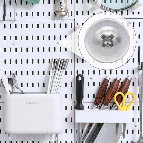 200 Pieces Pegboard Mounting Kit Wall Peg Boards Installation Accessories Pegboard Spacer Kit Includes Screws, Anchors, Spacers and Washers for 1/...