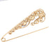 4.1" Vintage Rhinestone Crystal Flower Large Safety Pins Brooch Cardigan Scarf Sweater...