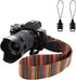 WANBY Camera Strap Canvas Multicolor Neck Shoulder Camera Strap with Quick Release Buckles for DSLR SLR...