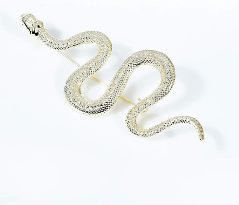 Vintage Green Crystal Eye Cobra Snake Animal Large Safety Pins Brooch for Women Bag Cardigan Hat Scarf Pins...
