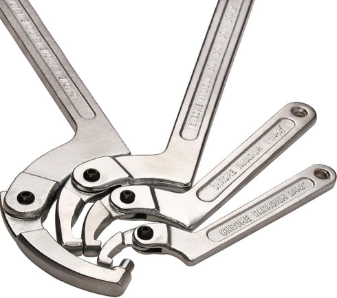 1-1/4 "-3" Coilover Spanner Wrench, Round Head Adjustable Wrench Hook Type C Multifunctional Open-end Spanner Repair Shock Absorber Round nut Scre...