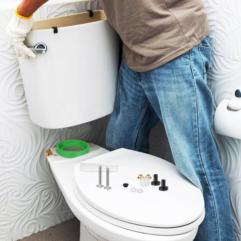 OSALADI 1 Set Universal Toilet Tank to Bowl Repair Kit Gasket Kit Inside Tank Toilet Repair Kit Tank Sealing Gasket Toilet Tank Replacement Parts...