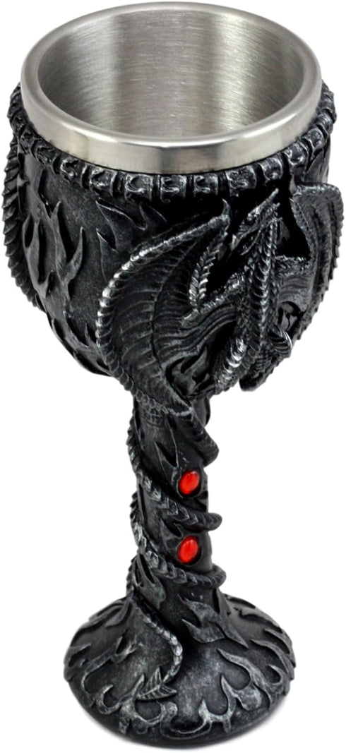 Ebros Legend Of The Thrones Drogon Blood Fire Dragon Wine Goblet Chalice 6oz Capacity Party Hosting Beverage Cup Dungeons And Dragons Gothic Fanta...