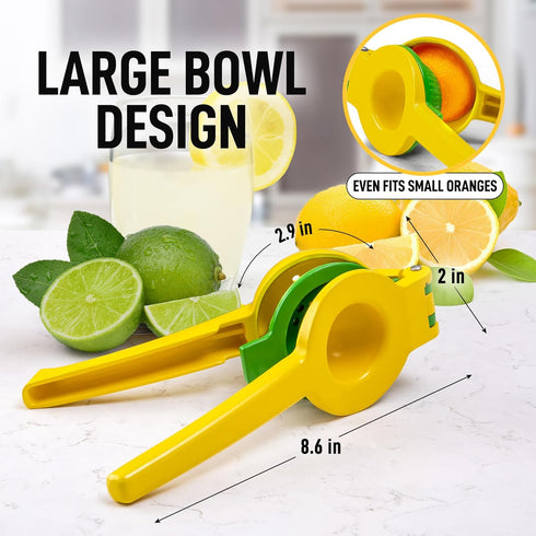 Simple Craft Premium Metal 2-in-1 Lemon Squeezer Sturdy Max Extraction Hand Juicer Lemon Squeezer - Easy to Clean Manual Citrus Juicer - Easy-Use ...