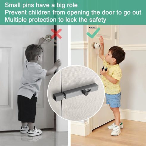 Gear Handle French Door Lock,Door Locks Latch Barrel Bolt Latch,Dead Bolt Locks for Doors Inside,Door Safety Locks from Inside Bathroom Stall Lock...