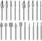 Honoson 20-Piece Wood Carving Tools Set - Includes HSS Engraving Drill Accessories & HSS Carbide Wood Milling Burrs - Universal Fitment for Rotary...