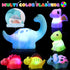 Light Up Bath Toys for Toddlers Kids Baby Boys, No Hole Dinosaur Bath Toys with Bath Book & Organizer, Led Light Bath Time Water Toys for Bath Tub...