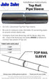 Jake Sales Chain Link Fence TOP RAIL SLEEVE: 1-3/8" X 6" ~ Chain link fence hardware pipe. EACH...