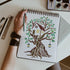 FINGERINSPIRE Tree House Stencil for Painting 11.7x8.3 inch Hollow Out Tree of Life Drawing Stencils Reusable Plastic Log Cabin Staircase Lantern ...