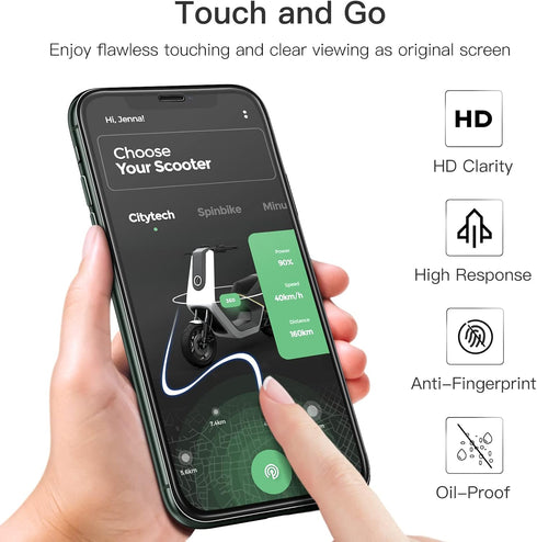 JETech Full Coverage Screen Protector for iPhone 11 Pro Max/iPhone XS Max 6.5-Inch, Black Edge, 9H Tempered Glass Film Case-Friendly, HD Clear, 3-...