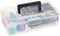 BTSKY Clear Plastic Storage Box with Removable Tray Multipurpose Stationery Storage Box with Handle Handy Sewing Box Art Craft Supply Organizer Ho...